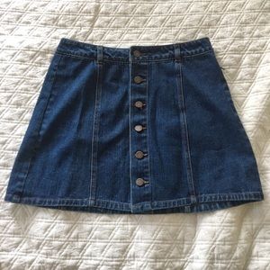 Blue Denim Mini Skirt - XL